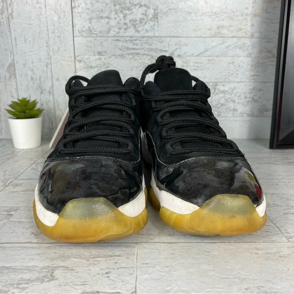 Nike Air Jordan 11‎ Retro Low Barons 2017 528895-010 Black White Grey Size 12